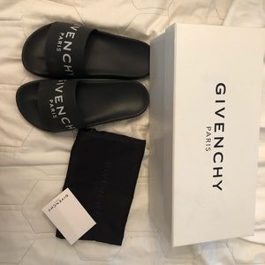 BLACK GIVENCHY SLIDES